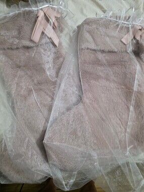 Soft PINK VICTORIA SECRET CHRISTMAS STOCKINGS SET OF 2